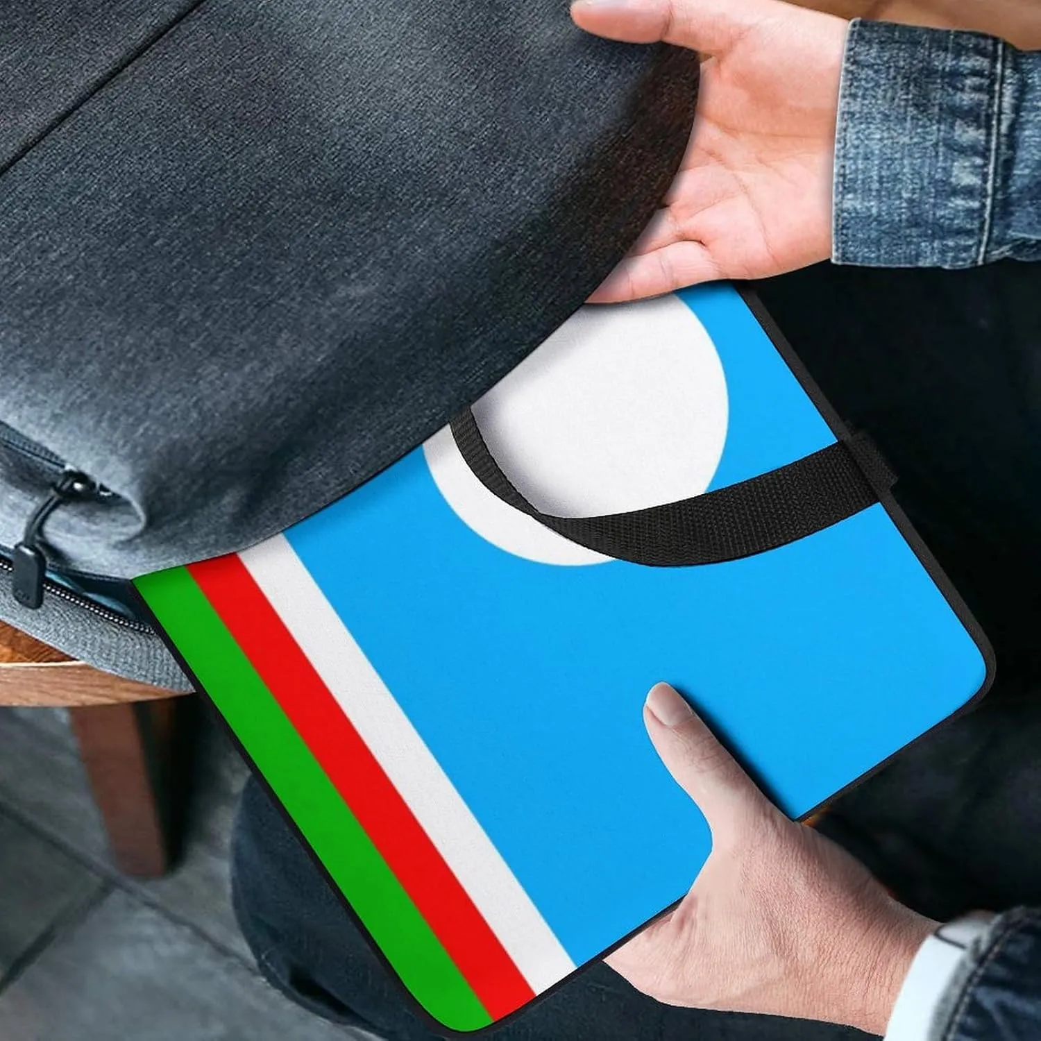 15-15.6 Inch Buryatia Flag Laptop Bag, Slim Neoprene Sleeve for Notebook & Tablet