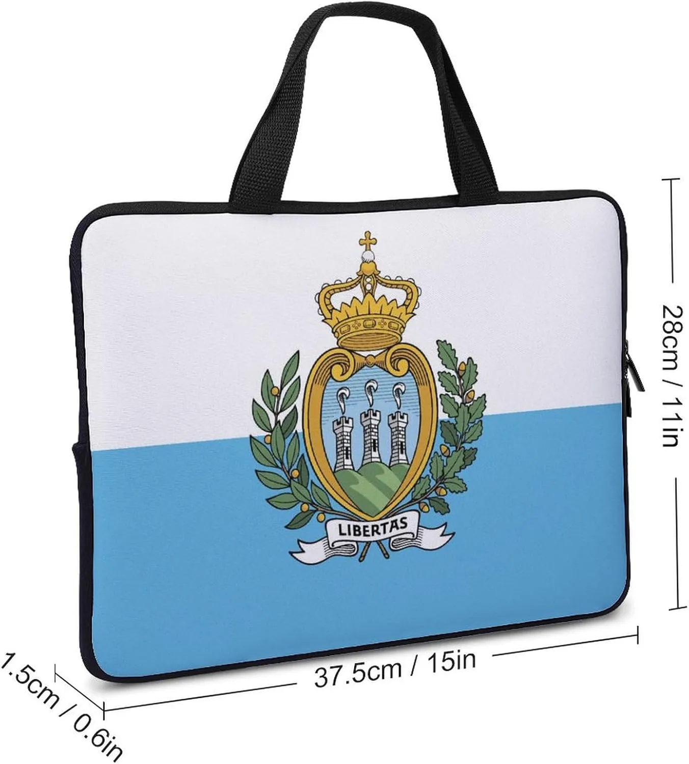 15-15.6 Inch Buryatia Flag Laptop Bag, Slim Neoprene Sleeve for Notebook & Tablet