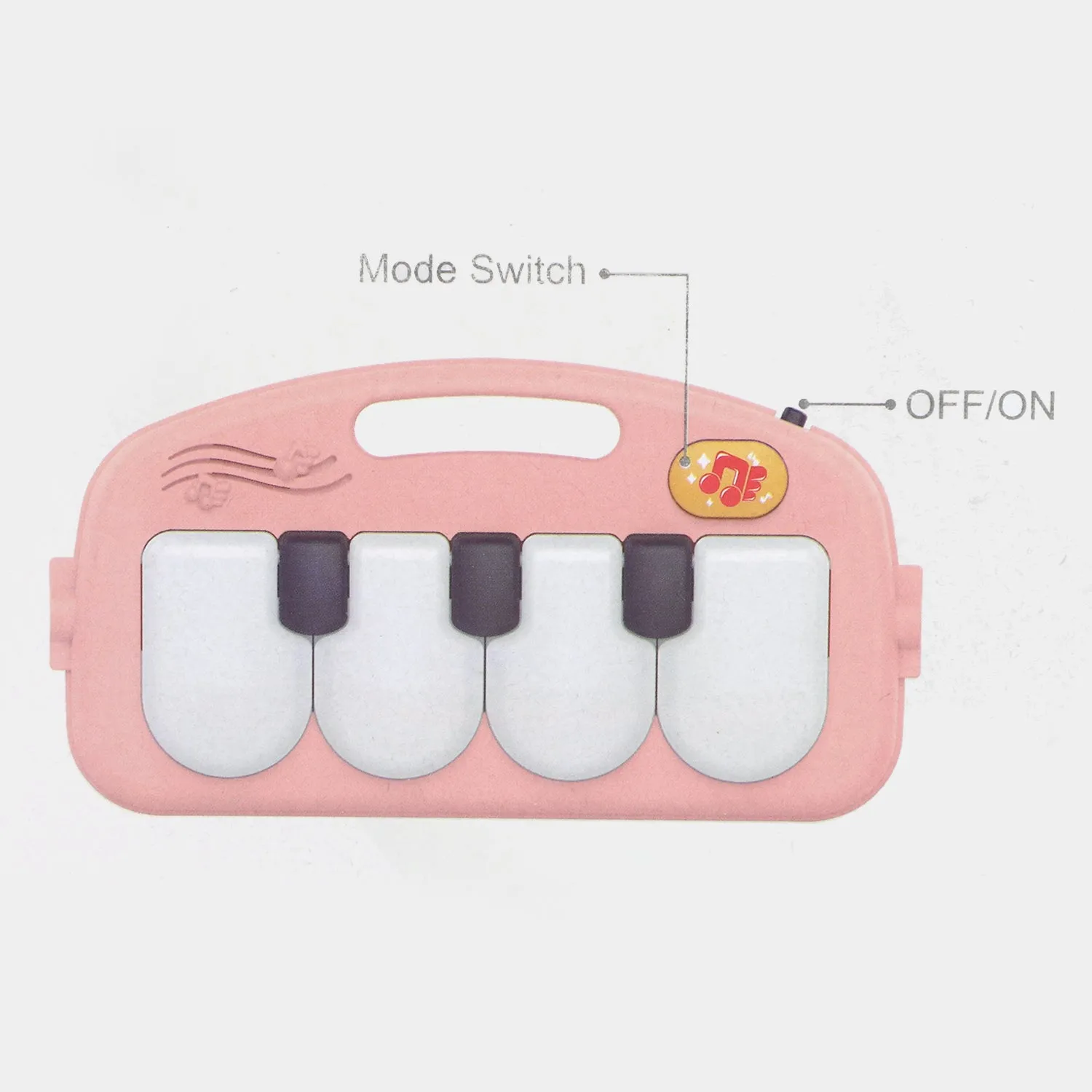 2-in-1 Interactive Piano Rack & Walker with Lights & Music for Infant Development