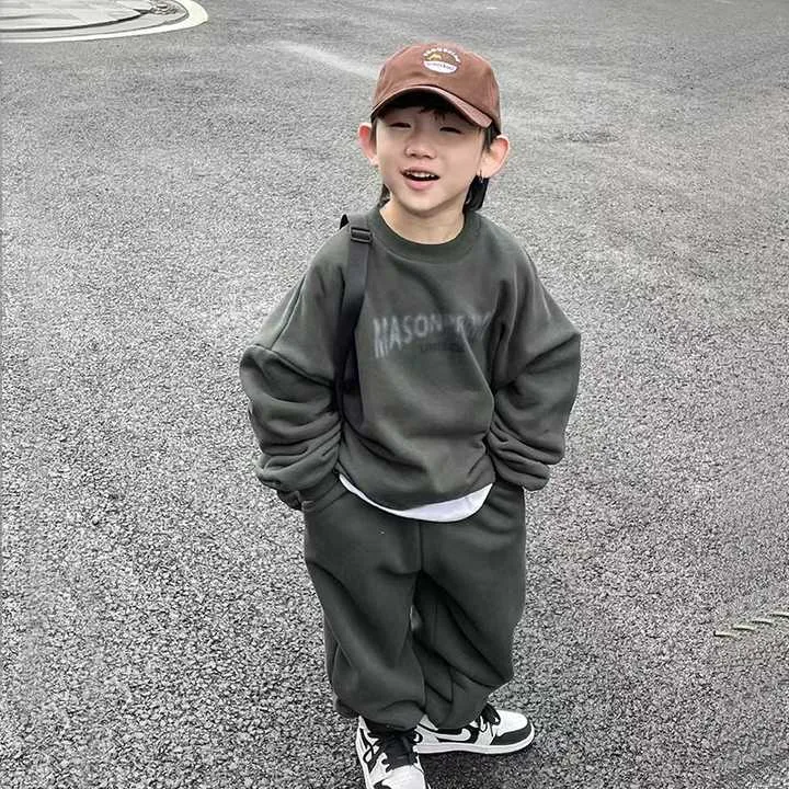 2022 الخريف مخصص المطبوعة الاطفال مجموعة ملابس لينة رياضية. 2022 Autumn Custom Printed Kids Soft Sportswear Set