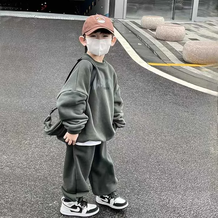 2022 الخريف مخصص المطبوعة الاطفال مجموعة ملابس لينة رياضية. 2022 Autumn Custom Printed Kids Soft Sportswear Set