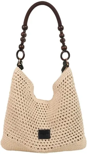 2025 Bohemia Beach Bag for Women Macrame Shoulder Tote Bag Crossbody Purse Travel Beach Bag Summer Top-handle Hobo Bags