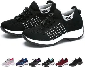 2025 New Ortho Pro Stretch Cushion Shoes for Women, Mesh Breathable Comfortwear Orthopedic Sneakers for Plantar Fasciitis