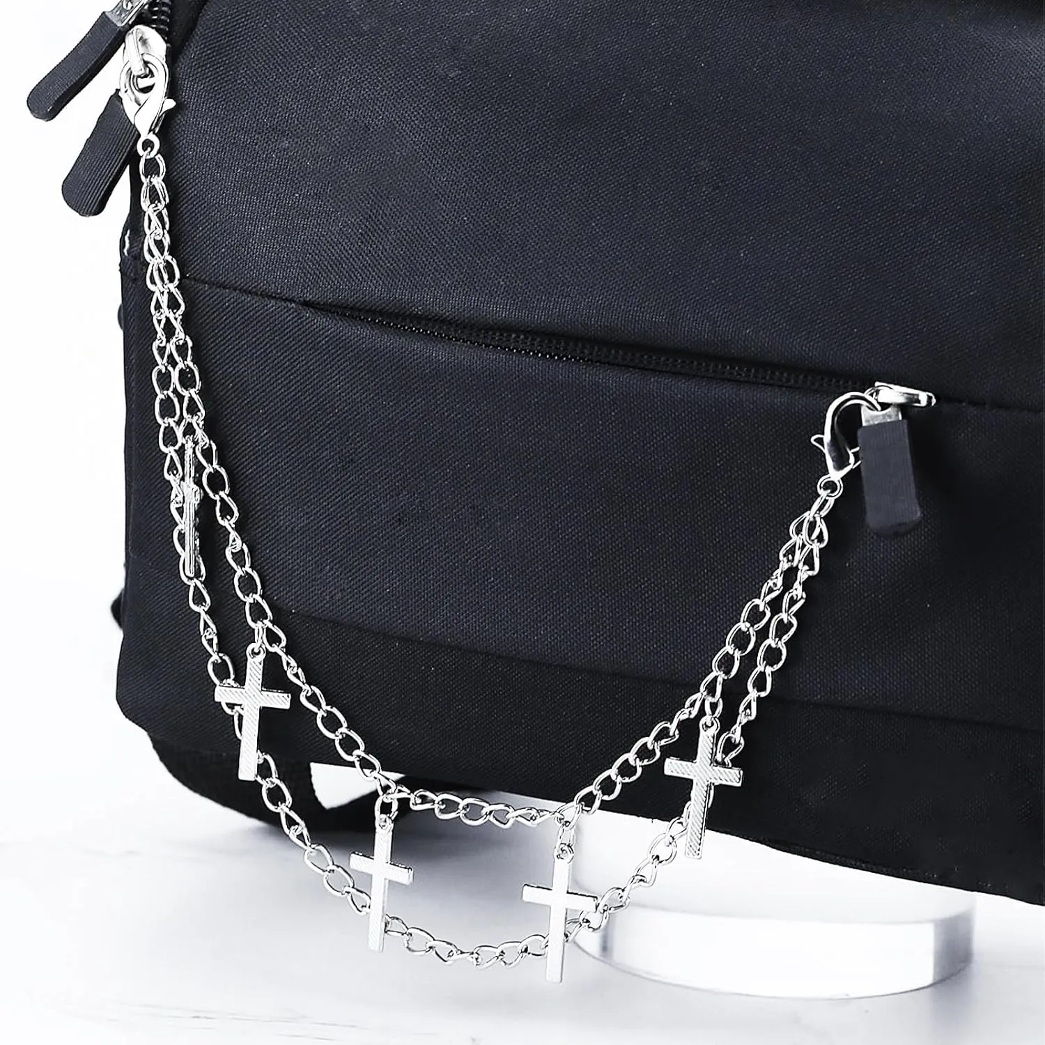 2PC Purse Charms for Handbags Punk Shoe Chain Star Cross Bag Charm Chain for Women Pocket Chain Wallet on Chain Pants Chain Halloween Accessorie Jewelry