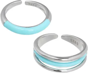 2Pcs Open Adjustable Aesthetic Rings for Women Unique Design Jewelry Valentine's Day Mother's Day Ring for Everyday Wear