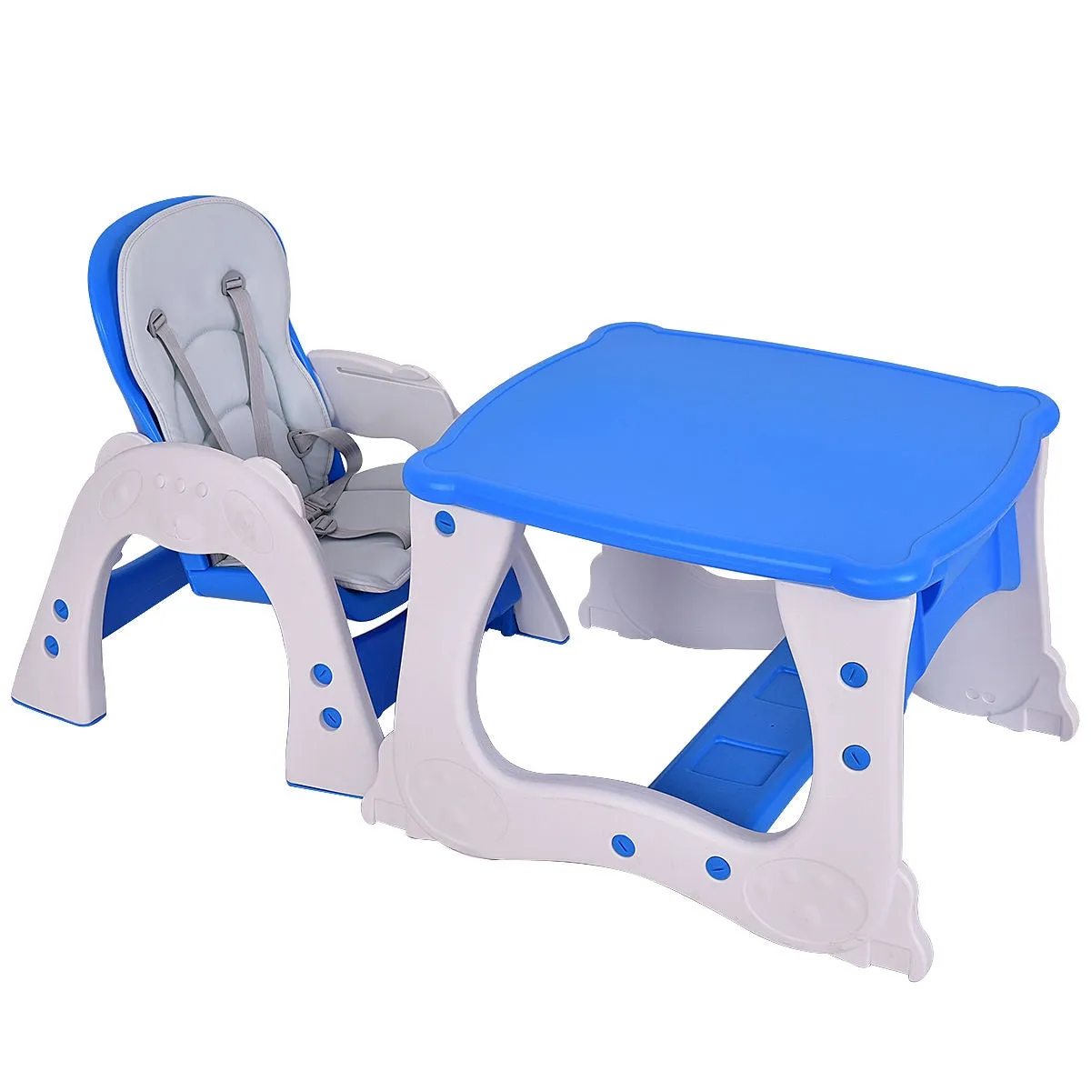 3 in 1 Convertible Play Table Seat Baby High Chair - Blue