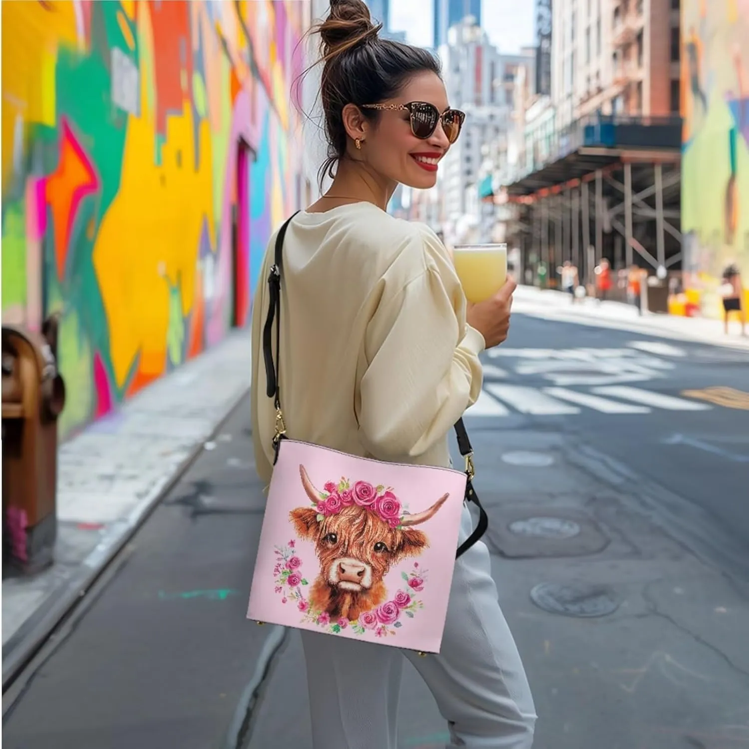 3 Piece Purse Set for Women Cute Shoulder Bags Handbags and Wallets Valentine's Day Tote Leather Hobo Bag