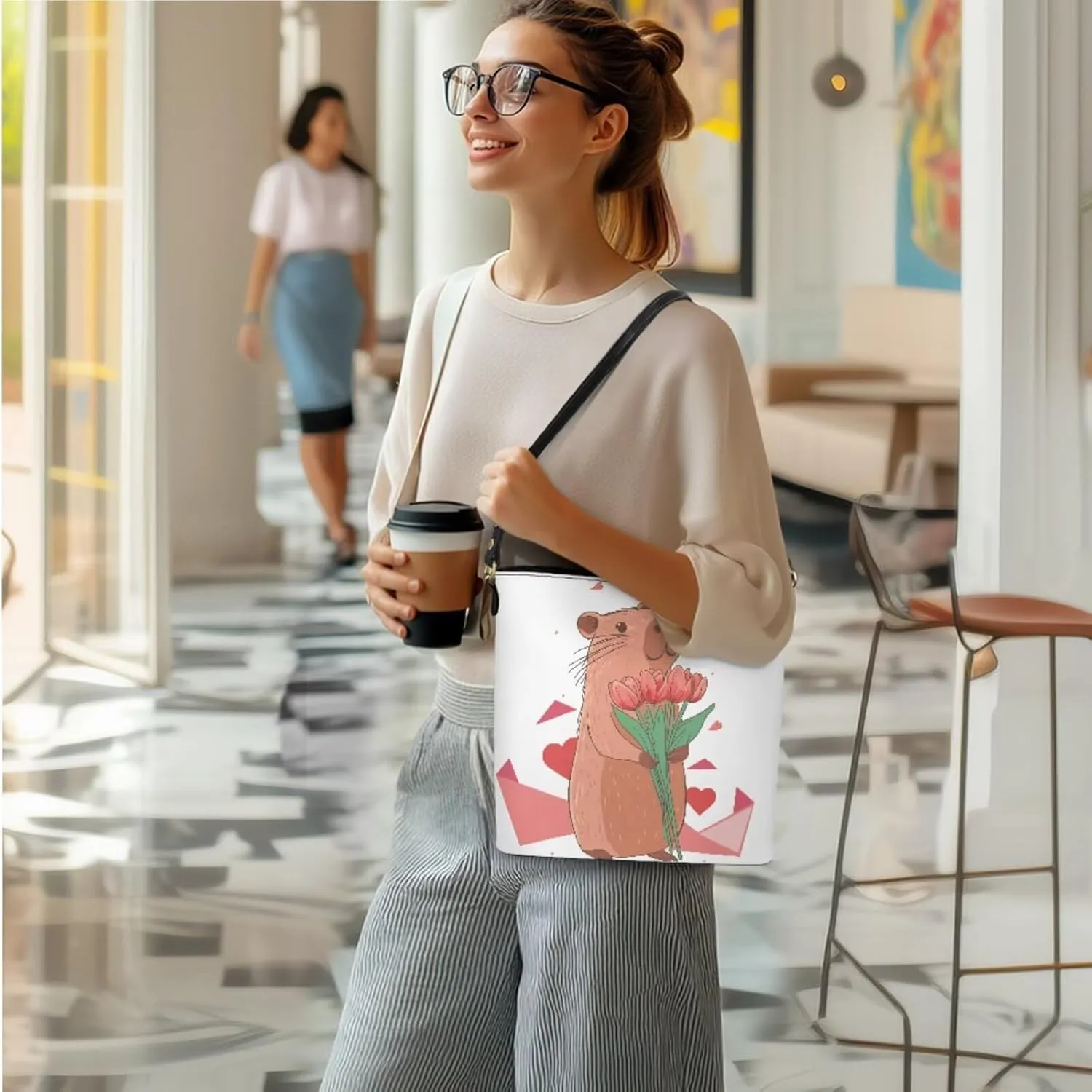3 Piece Purse Set for Women Cute Shoulder Bags Handbags and Wallets Valentine's Day Tote Leather Hobo Bag