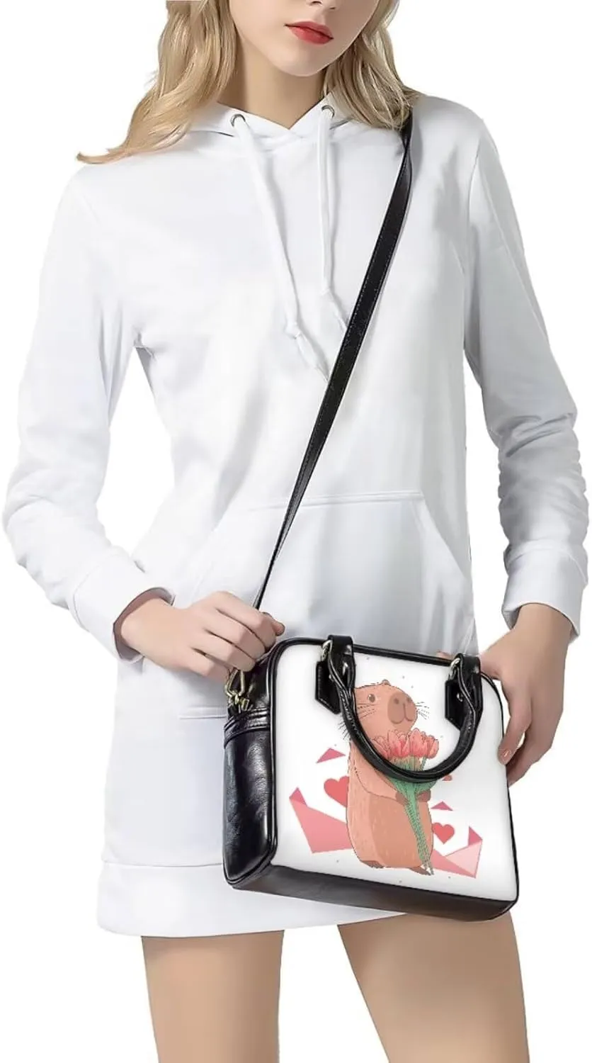 3 Piece Purse Set for Women Cute Shoulder Bags Handbags and Wallets Valentine's Day Tote Leather Hobo Bag