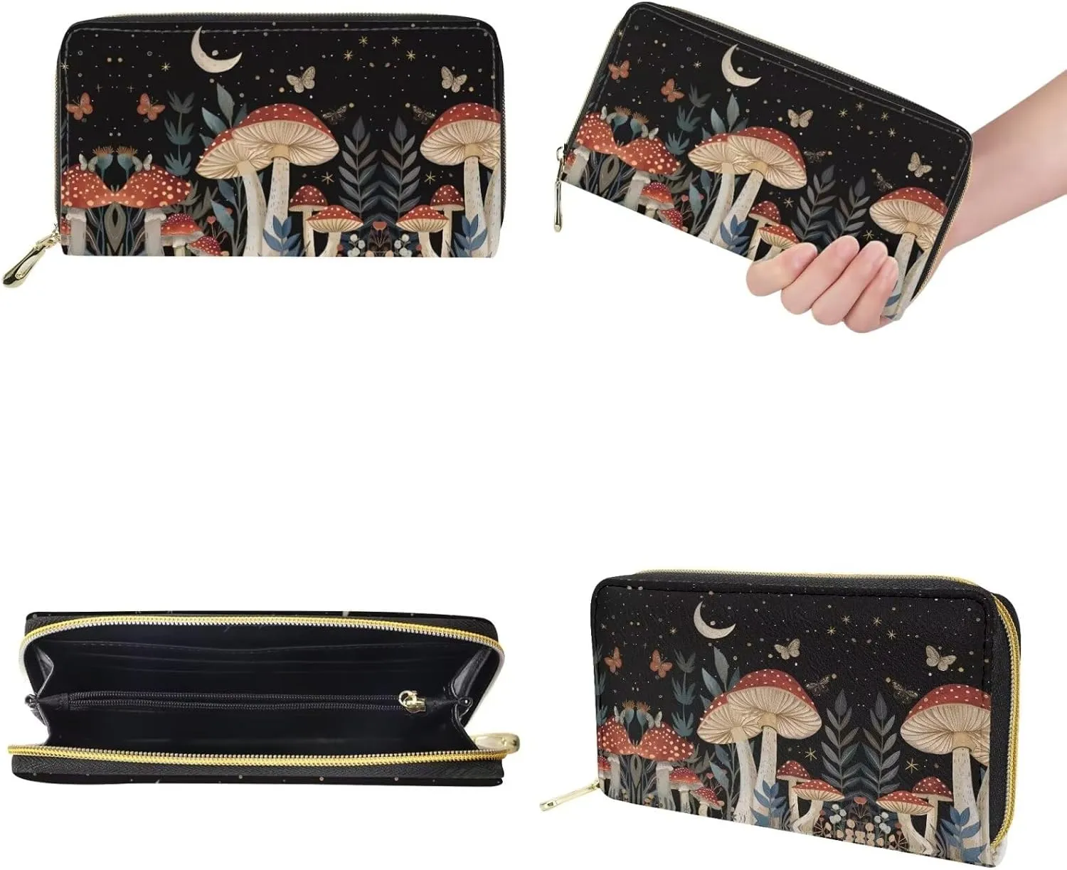 3pcs Tote Handbags Wallet and Keychain for Women Daliy Use