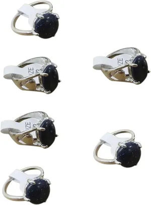 6Pcs Natural Stone Knuckle Rings Set for Men and Women Aesthetic Stackable Rings Various Designs Finger Jewelry Collection