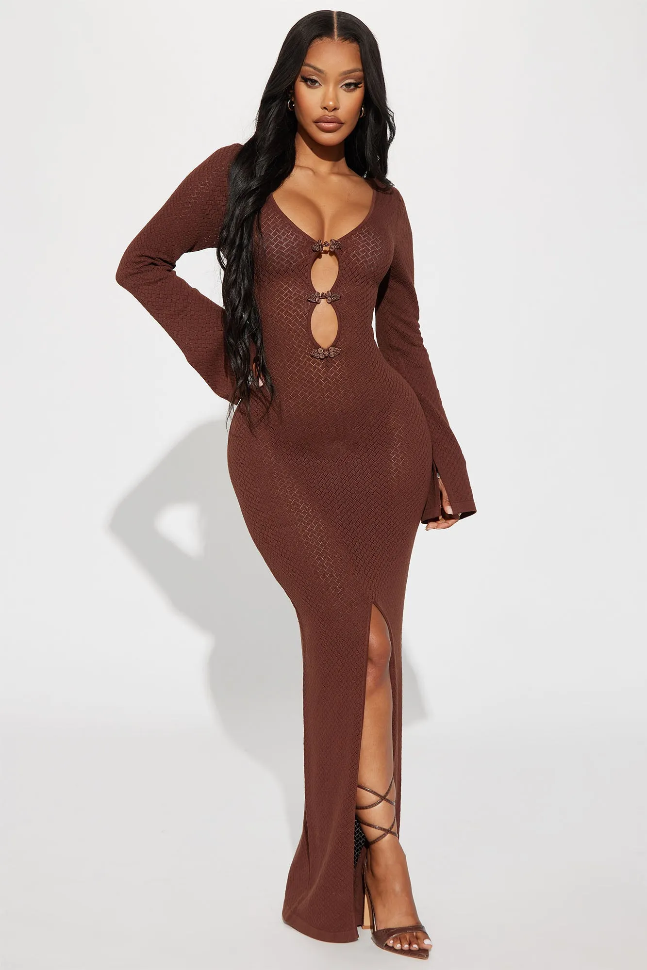 A Lounge Babe Maxi Dress - Chocolate