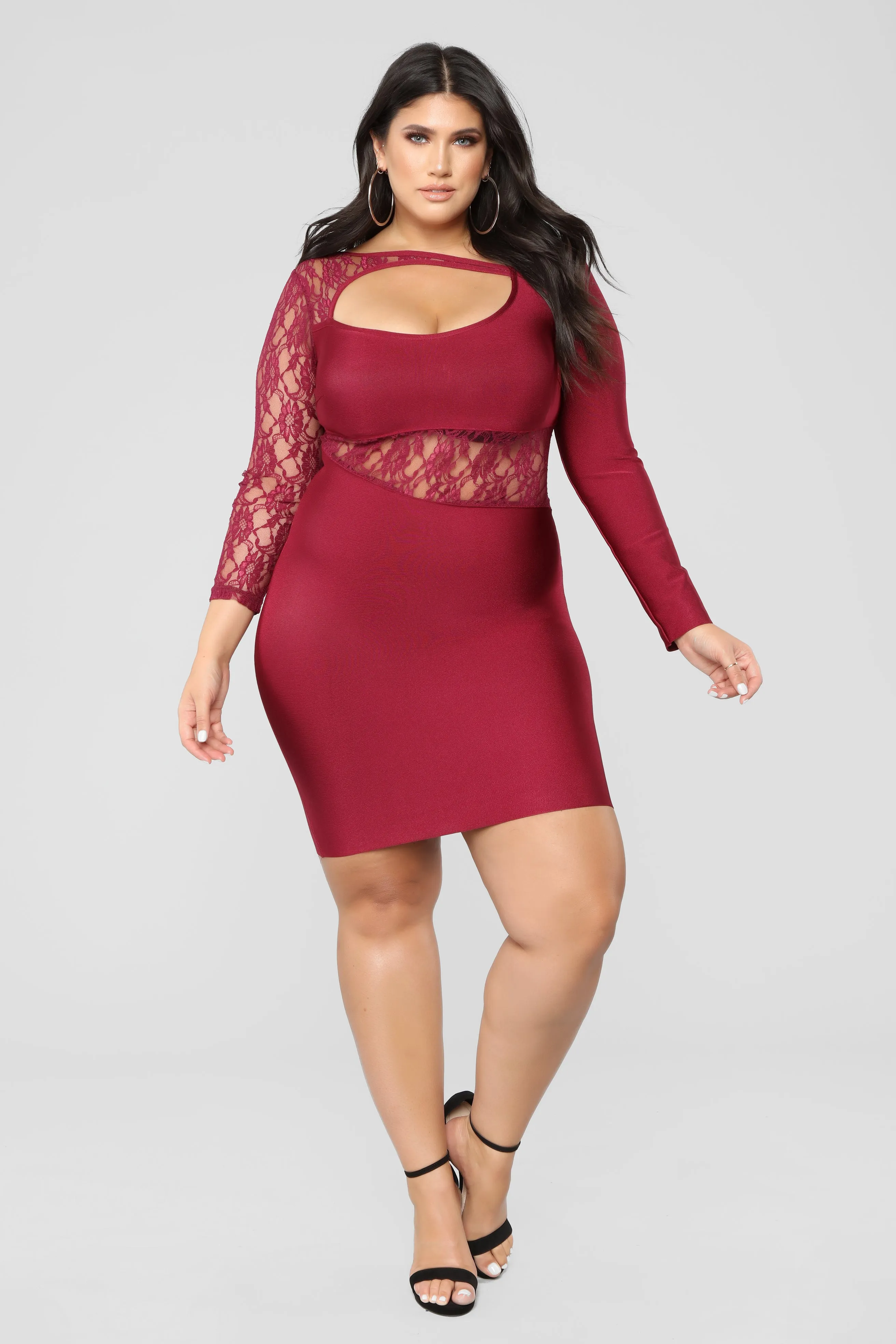 About Last Night Lace Dress - Wine