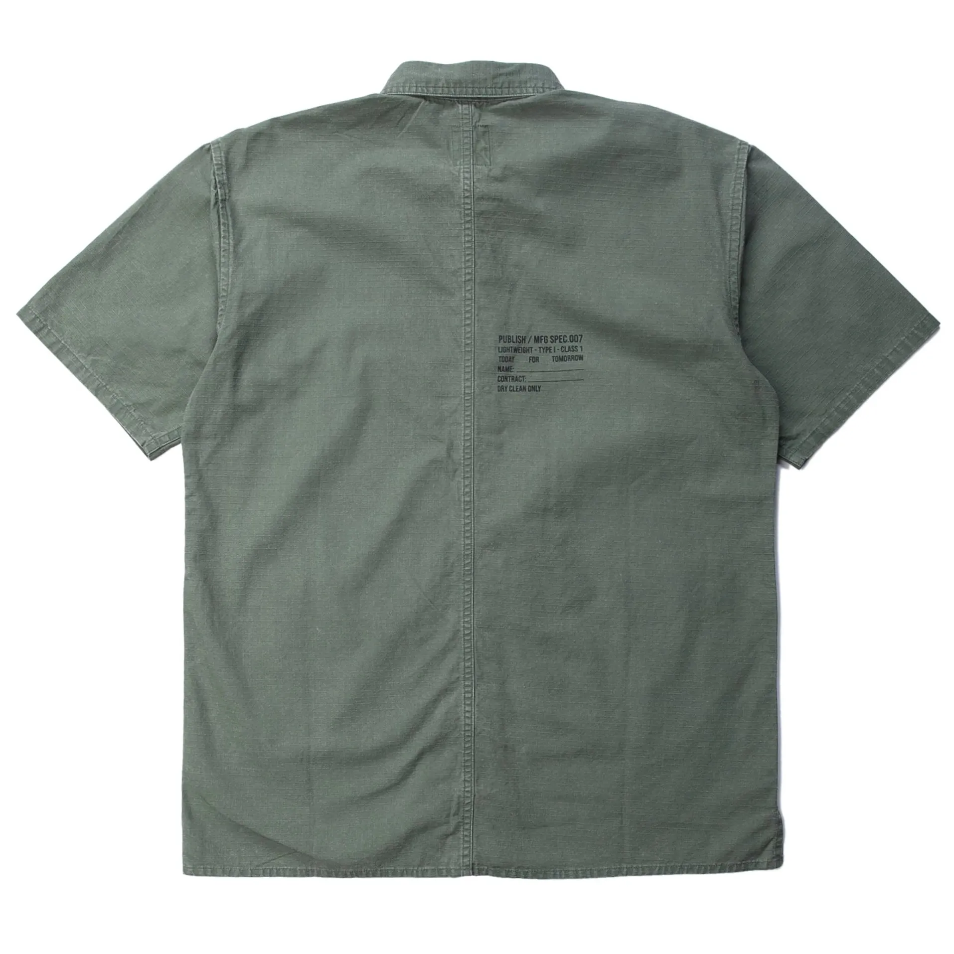 Ade Short Sleeve Button Up (Green)