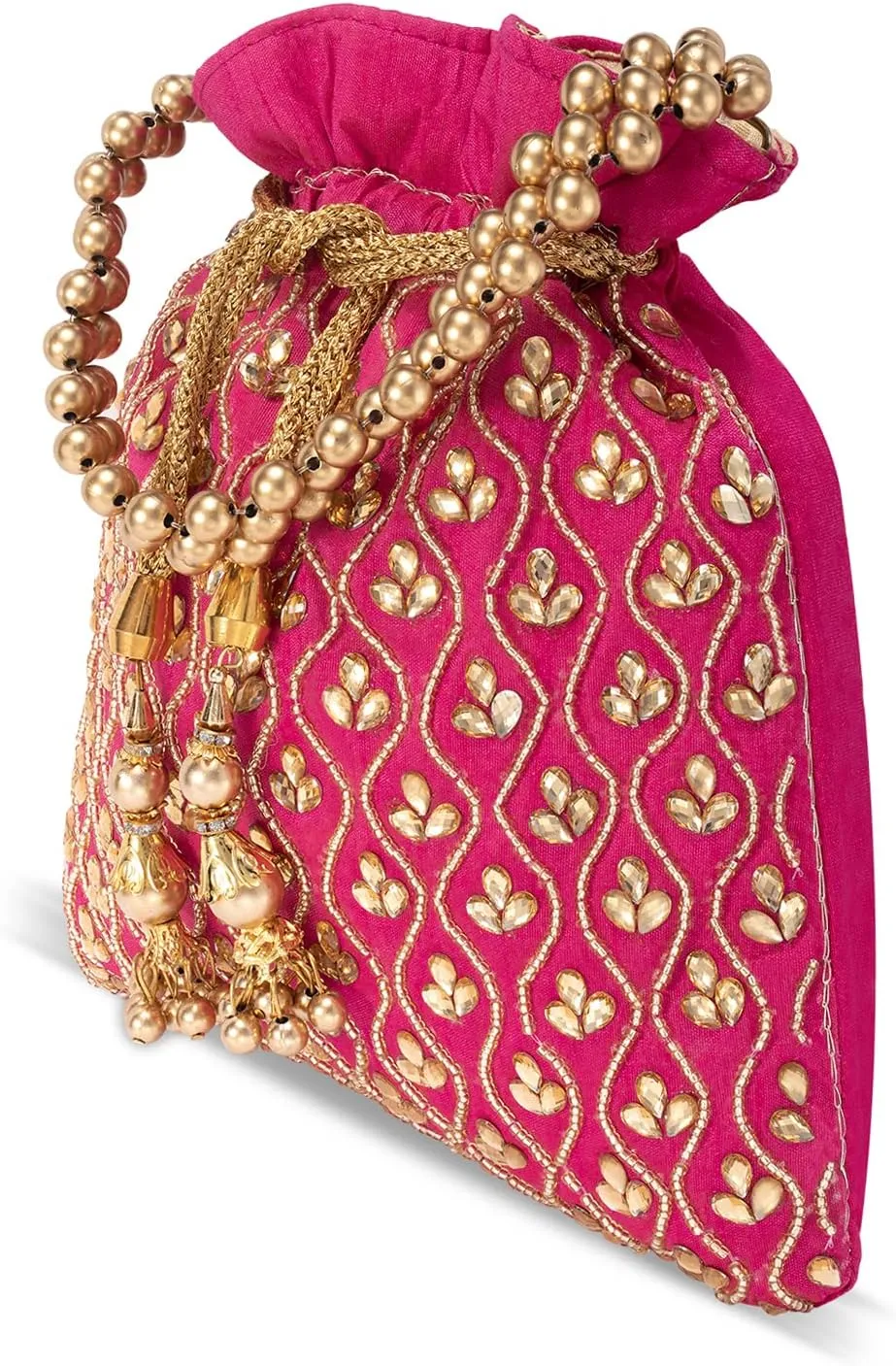 Aheli Potli Purses Gift for Women Handmade Evening Handbag Stylish Bridal Fashion Wristlet