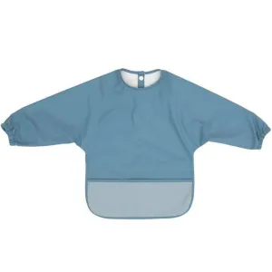 All4Ella Recycled Long Sleeve Bib - Two-tone Blue