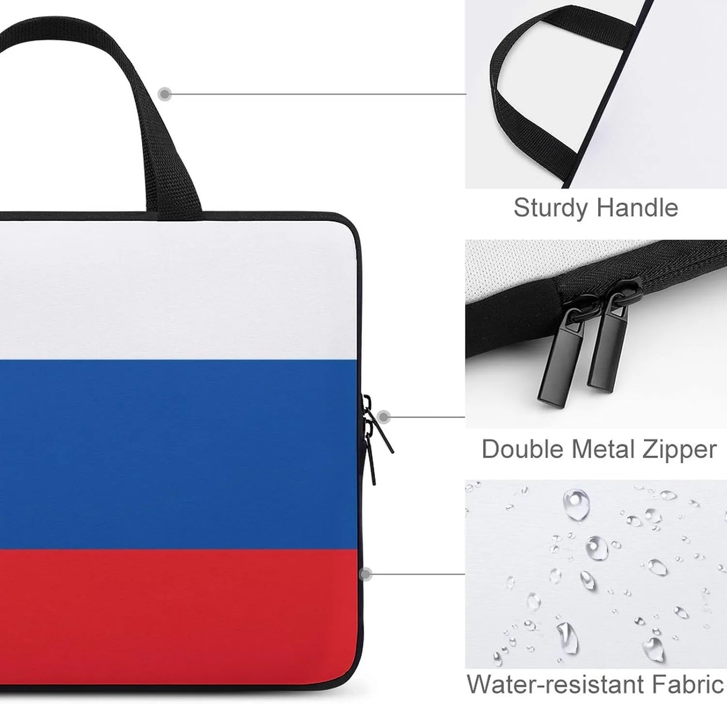 American Samoa Flag 15-15.6 Inch Laptop Case, Slim Neoprene Sleeve with Handle for Computer