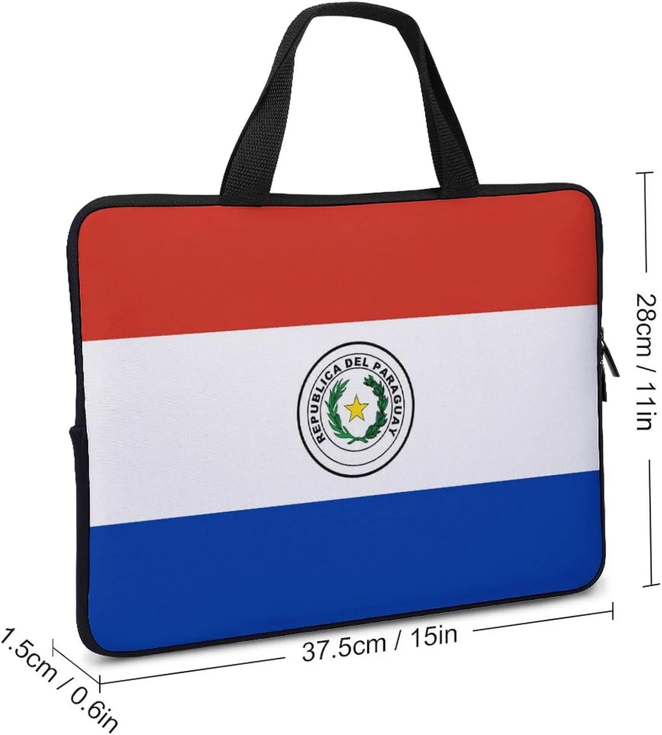 American Samoa Flag 15-15.6 Inch Laptop Case, Slim Neoprene Sleeve with Handle for Computer