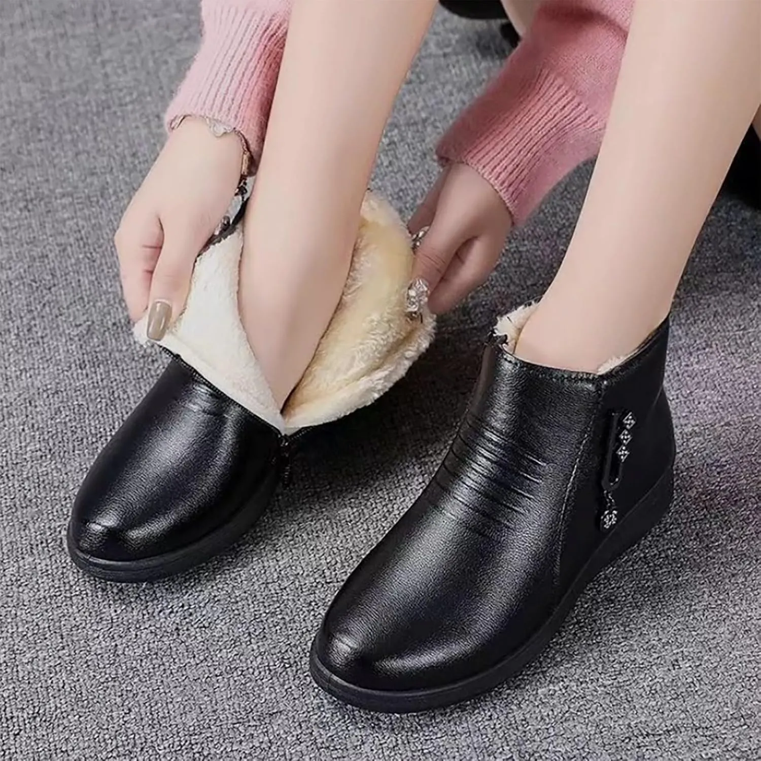 Ankle Boots Woman Cowboy Boots Country Boots for Women Womens Red Boots Ankle Boots for Women Low Heel Square toe Wedge Ankle Booties for Women
