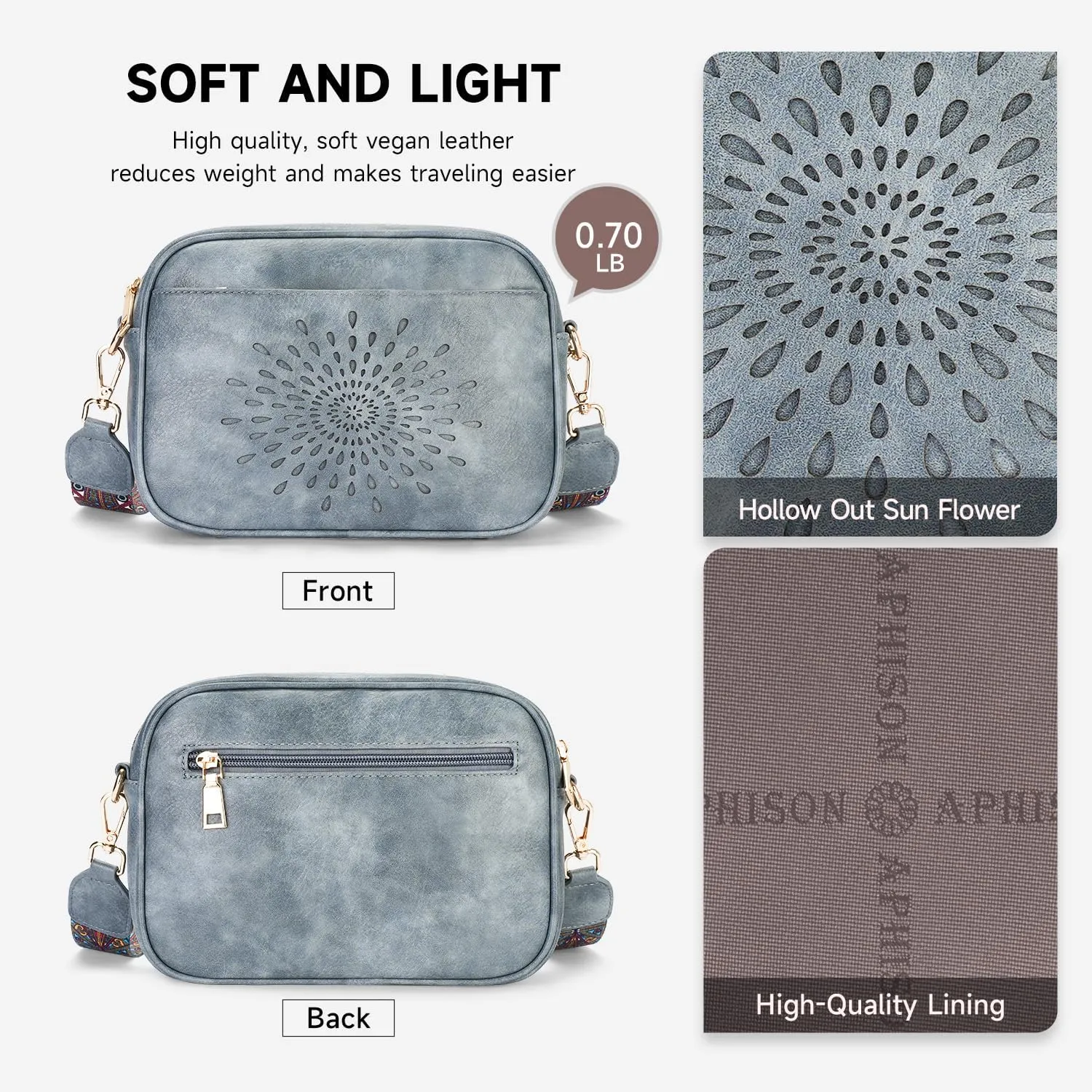 APHISON Quilted Crossbody Bags for Women Trendy,Vegan Leather Small Crossbody Purses Shoulder Handbags with Adjustable Strap