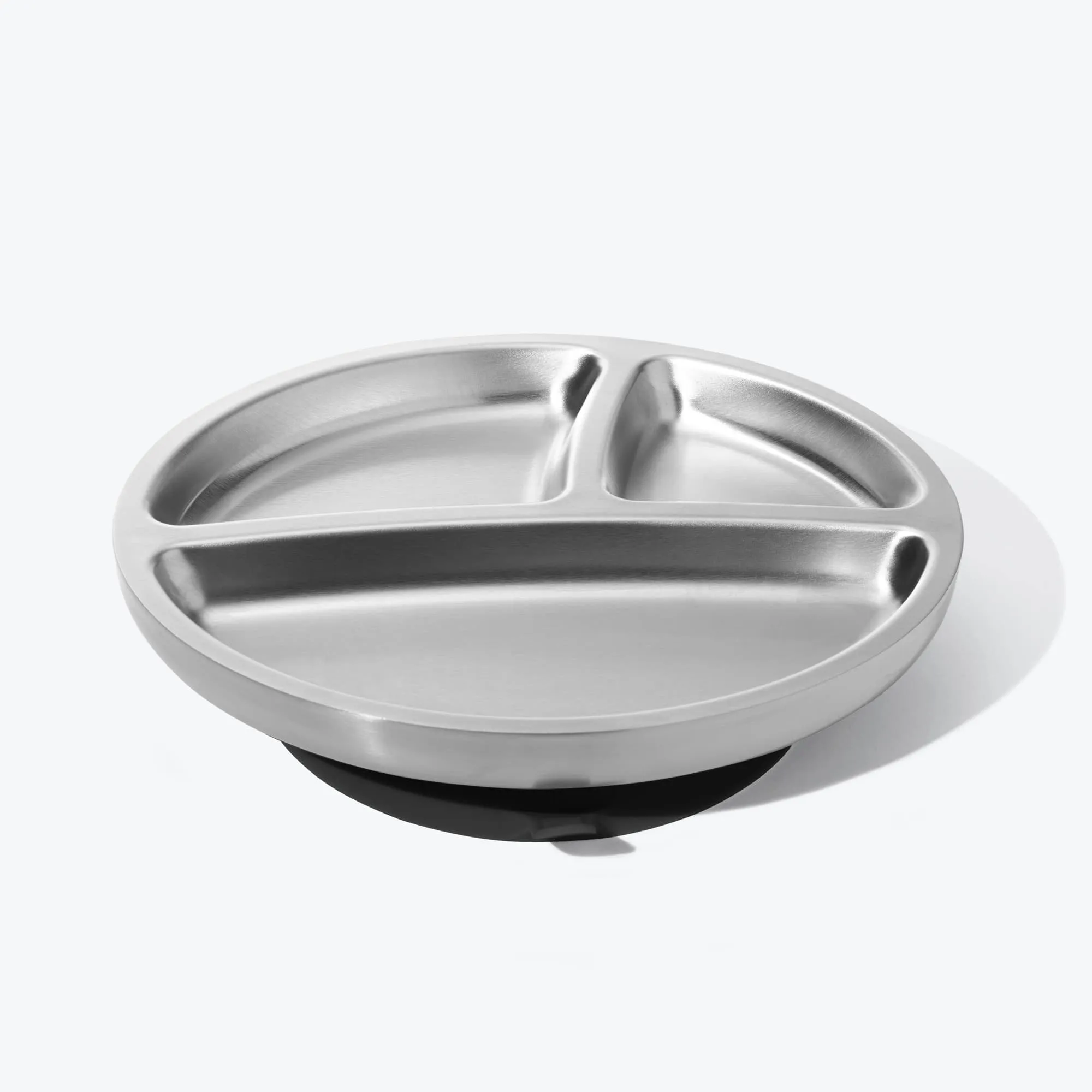Avanchy Stainless Steel Suction Toddler Plate - Black