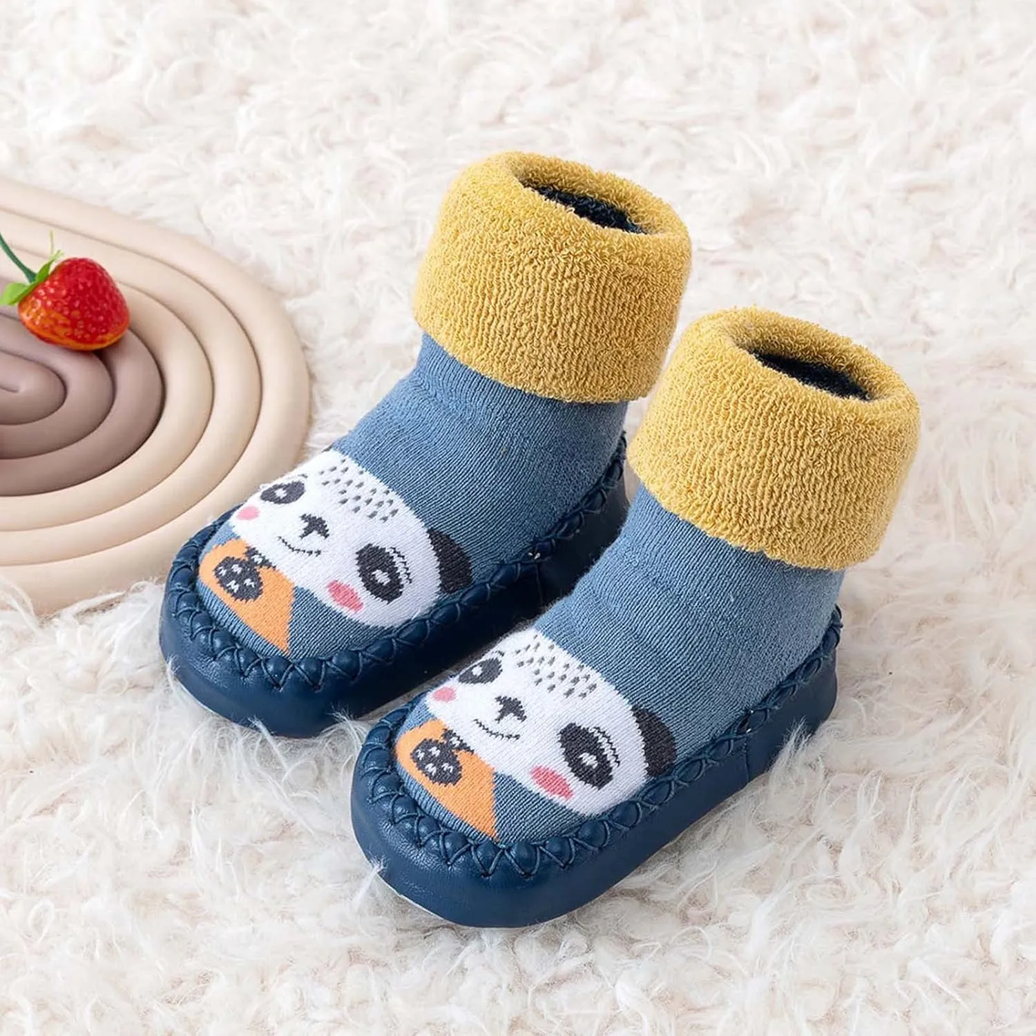 Baby Girl Shoes,Autumn Winter Baby Shoes Cute Rabbit Bear Cartoon Children Cotton Warm Soft Non Slip Floor Boots