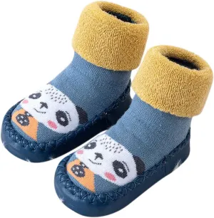 Baby Girl Shoes,Autumn Winter Baby Shoes Cute Rabbit Bear Cartoon Children Cotton Warm Soft Non Slip Floor Boots