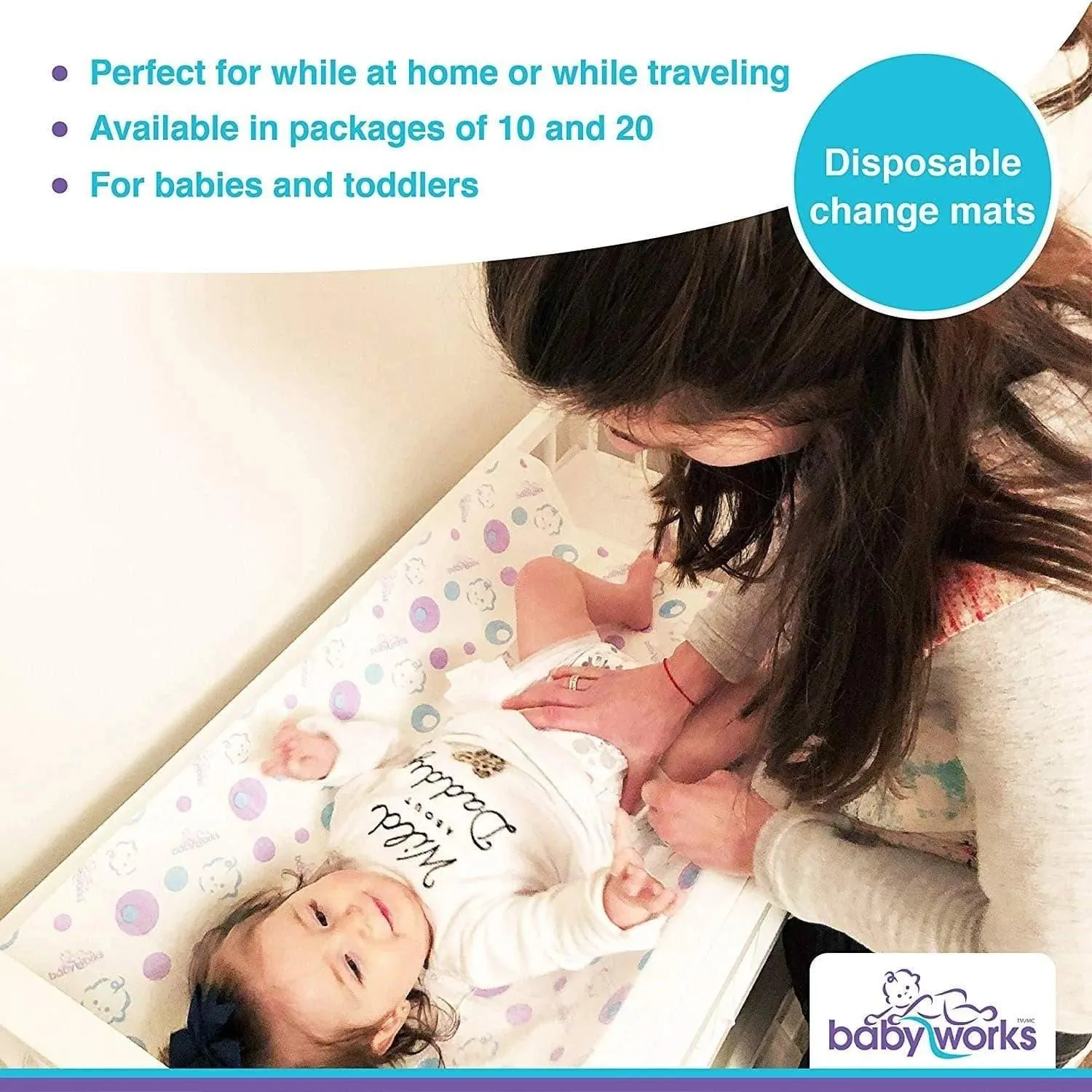 Baby Works Disposable Change Mats - Pack of 10