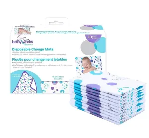 Baby Works Disposable Change Mats - Pack of 10