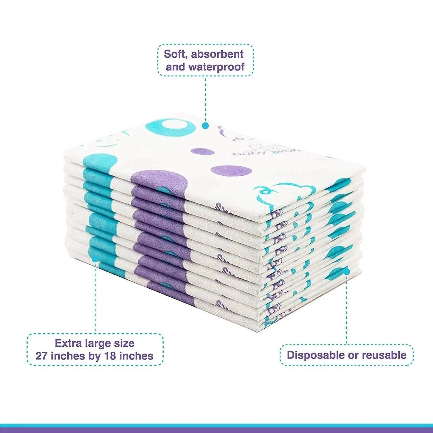 Baby Works Disposable Change Mats - Pack of 10