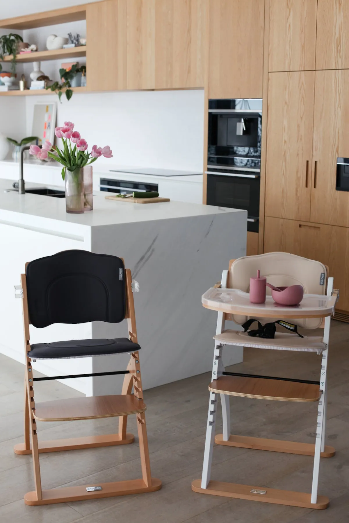 Babyhood Kaylula Ava High Chair - Beech and White