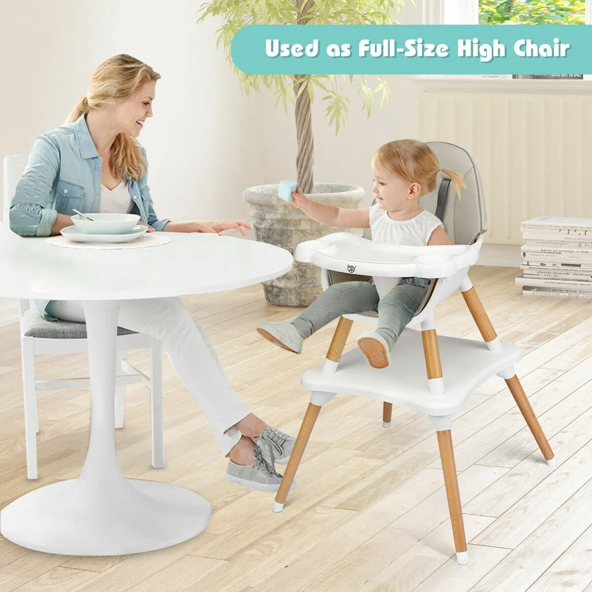Babyjoy 5-in-1 High Chair - Grey