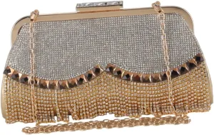 BESPORTBLE Stylish Women's Evening Clutch Handmade Bag Tassels for Parties Dates Weddings