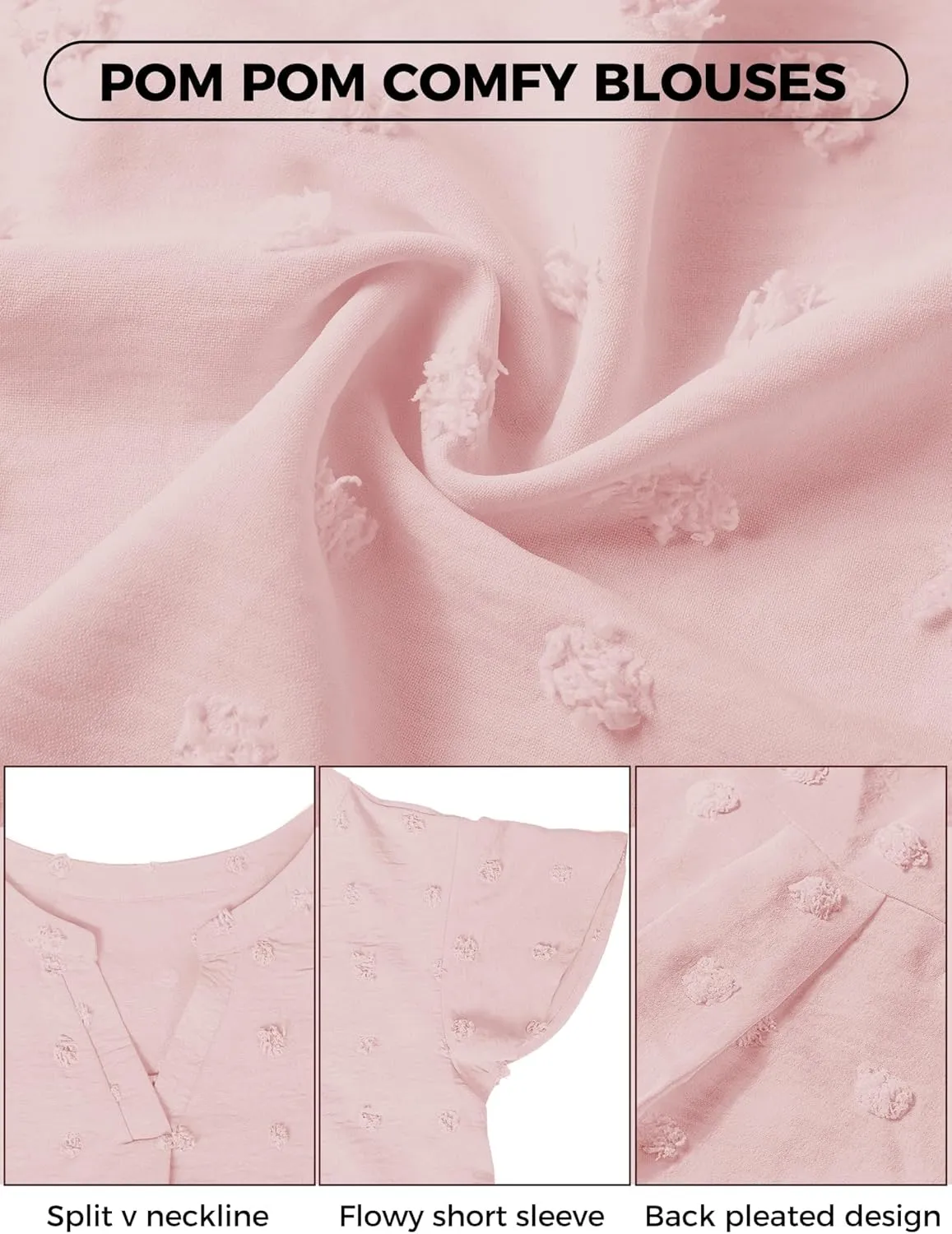 Blouses for Women Dressy Casual V Neck Ruffle Short Sleeve Flowy Tops Cute Summer Shirts Professional Business Tunic