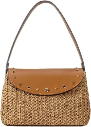Bohemia Straw Beach Bag Women Macrame Shoulder Crossbody Purse Tote Top-handle Hobo Bag Summer Travel Beach Bags 2025