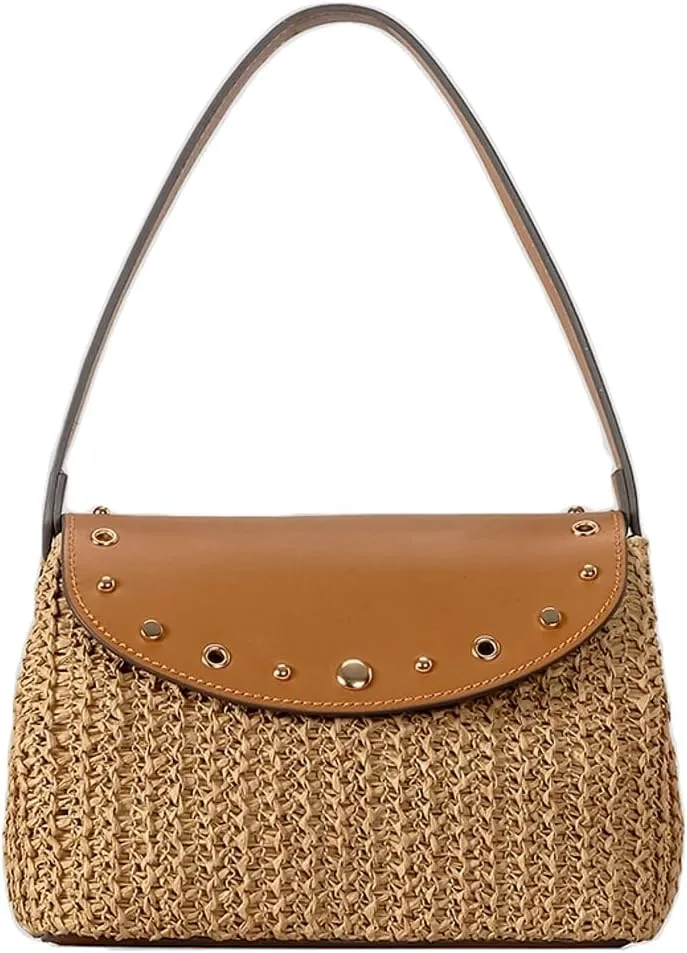 Bohemia Straw Beach Bag Women Macrame Shoulder Crossbody Purse Tote Top-handle Hobo Bag Summer Travel Beach Bags 2025