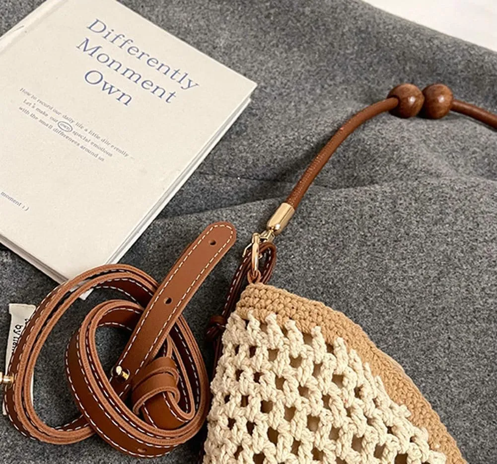 Bohemia Straw Beach Bag Women Macrame Shoulder Crossbody Purse Travel Beach Tote Bag Summer Top-handle Hobo Bags 2025
