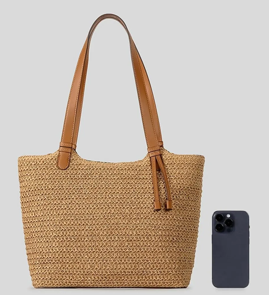 Bohemia Straw Beach Bag Women Macrame Shoulder Tote Top-handle Hobo Bag Summer Travel Beach Bags Crossbody Purse 2025