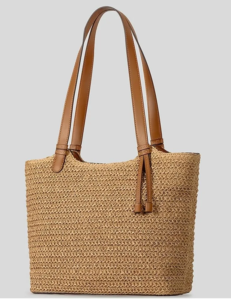 Bohemia Straw Beach Bag Women Macrame Shoulder Tote Top-handle Hobo Bag Summer Travel Beach Bags Crossbody Purse 2025