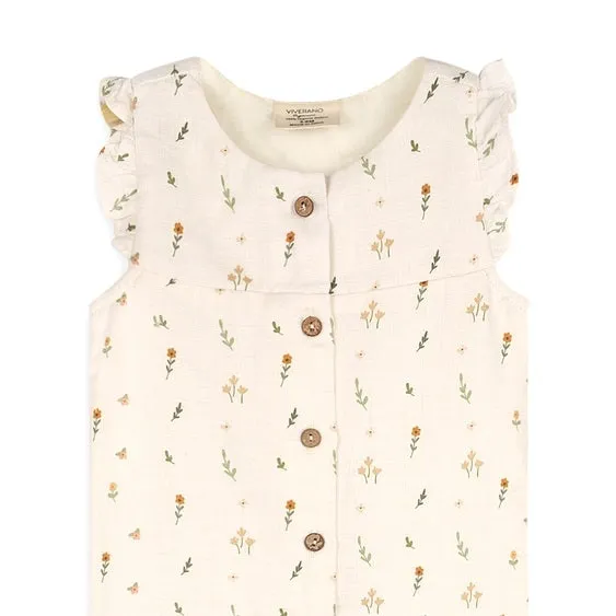 Boho Floral Button Jumpsuit