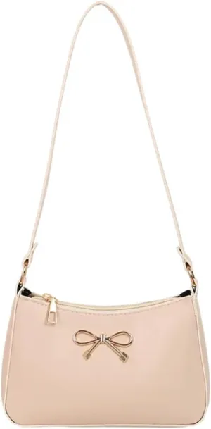 Bow Purse for Women Dressy Clutch Purse Cute Crecent Y2k Bow Sparkly Metallic Small Bling Tote Bag Prom Wedding Handbag
