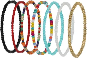 Bracelets for Women Handmade Bead Bracelet Single Layer Elastic Wrist Chain for Friend Lover Family