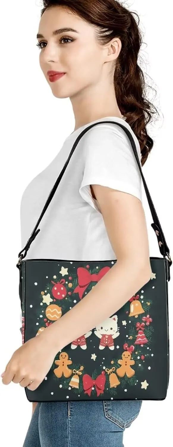 Bucket Bags for Women Leather Hobo Bag Crossbody Bag Top Handle Handbag Ladies Tote Bag Shoulder Bag Handbag for Women