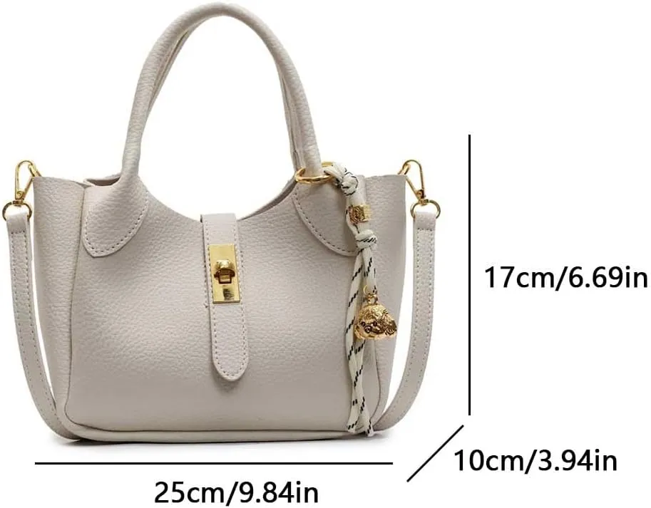 Bucket Bags for Women Trendy Leather Tote Bag Retro Bucket Purse Vintage Crossbody Shoulder Bag Handbags Clutch