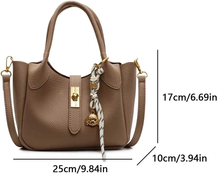 Bucket Bags for Women Trendy Leather Tote Bag Retro Bucket Purse Vintage Crossbody Shoulder Bag Handbags Clutch