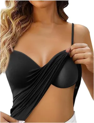 Camisole Tank Tops with Built in Bra for Women 2025 Racerback Workout Undershirts Summer Sports Padded Cami Tube Yoga Tops