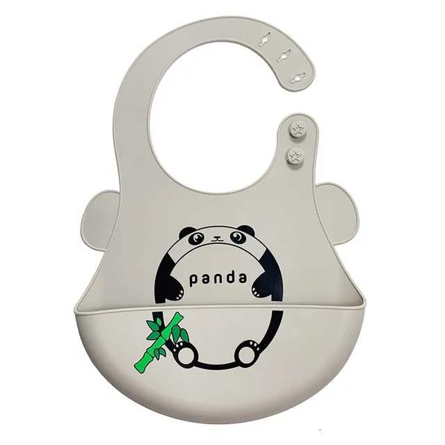 Cartoon Aprons Silicone Baby Bibs