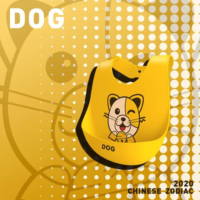 Cartoon Aprons Silicone Baby Bibs