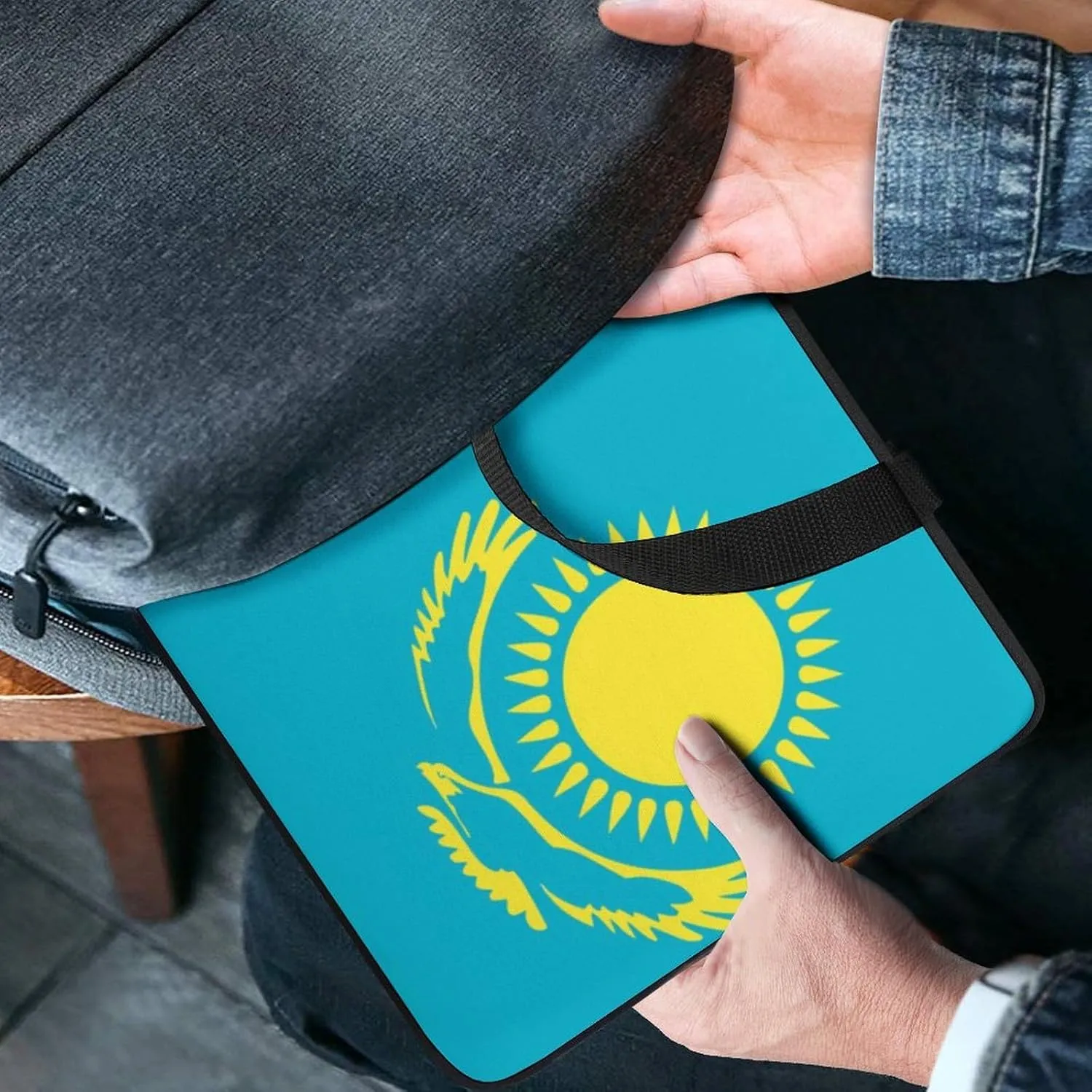 Cayman Lslands Flag Laptop Bag 15-15.6 Inch, Protective Slim Sleeve with Handle for Notebook