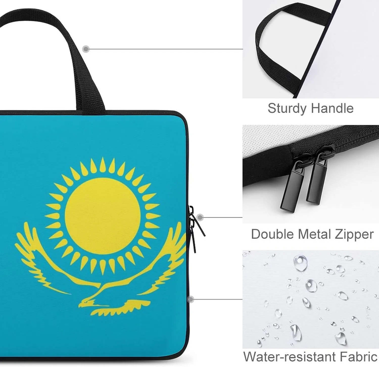 Cayman Lslands Flag Laptop Bag 15-15.6 Inch, Protective Slim Sleeve with Handle for Notebook